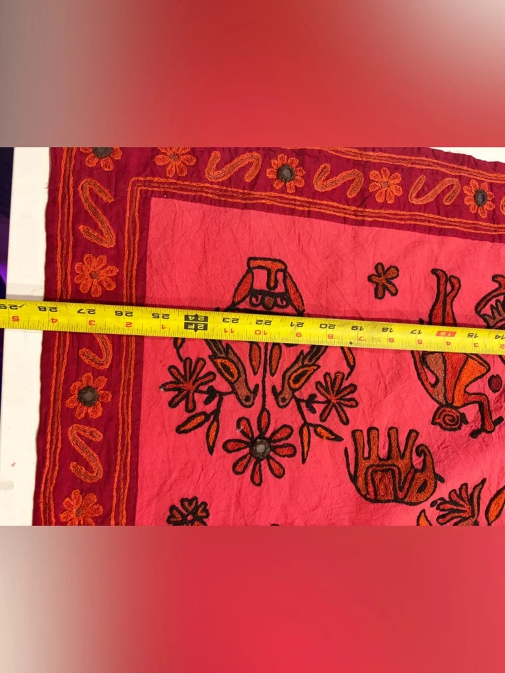 Tribal Vintage Handmade Embroidered Tapestry